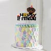 Dog Happy Birthday Cake Topper,Cute Puppy Pet Themed Bday Party Cake Decor,Dachshund Puppy Theme Kids Birthday Party Decorations
