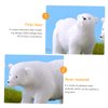 FELTECHELECTR 10 Pcs Micro Landscape Decoration Mini Animals Christmas Decorations Bling Decor Arctic Animal Figures Toy Christmas Bears Figurines Nativity Animals Figurines Miniature Polar Bear