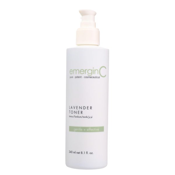 emerginC Soothing Lavender Toner - Gentle + Soothing Toner with Chamomile + Magnolia for Sensitive Skin + Minor Visible Redness (8.1 oz, 240 ml)