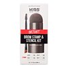 Kiss New York Professional Instant Brow Stamp and Stencil Kit Powder Stamp Eyebrow Shaping Kit (Black Brown)