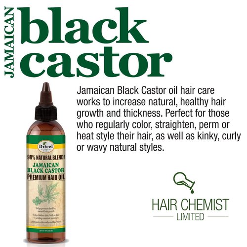 Difeel 99% Natural Premium Jamaican Black Castor Hair Oil 8 oz.