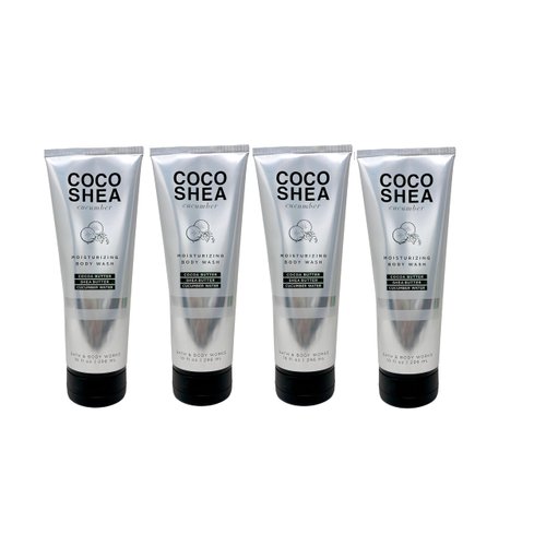 Generic Bath and Body Work Coco Shea Cucumber - Pack of Four - Moisturizing Body Wash