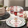 KFJBPB 60 Pcs Christmas Paper Plates and Napkins Party Supplies, Merry Christmas Reindeer Santa Dinnerware Set Disposable Paper Dinner Plates Dessert Plates for Holiday Christmas Party Decorations