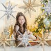 6 Pcs Star Foil Balloons One-Piece 14-Pointed Star Balloons 4D Starburst Cone Mylar Balloons 22inch Christmas Birthday Wedding Wedding Anniversary Party Supplies(Silver + Caramel Colour)