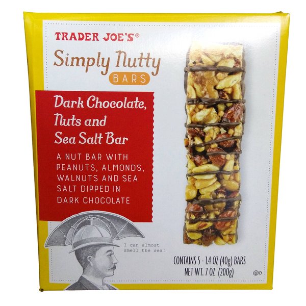 Trader Joe’s Simply Nutty Bars - Dark Chocolate, Nuts and Sea Salt Bar