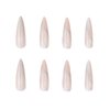 DOCVOEOMH Stiletto Press on Nails Glossy Long Glitter Fake Nails Almond Glue on Nails with Design Full Cover False Nails Stick on Nails for Women 24Pcs
