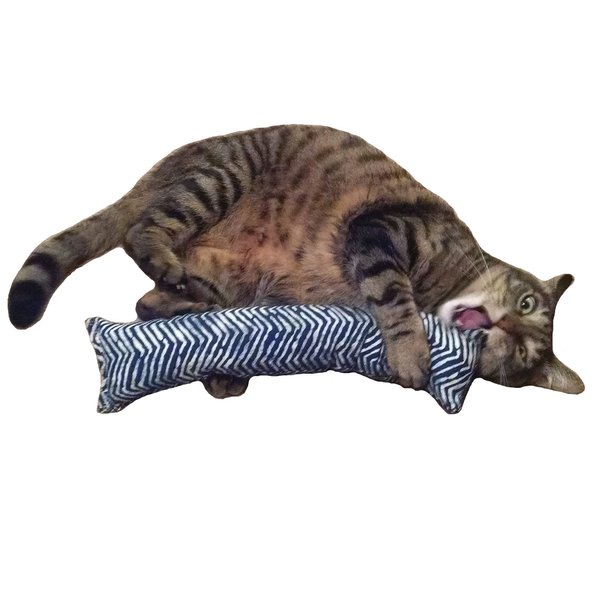 West Coast Pet Products 15" Catnip Cat Kicker Toy with Refillable Catnip Pocket (Blue) (Kicker filled with 1 oz Premium Canadian Catnip)