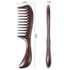 Onedor Handmade 100% Natural Black Sandalwood Hair Combs - Anti-Static Sandalwood Scent Natural Hair Detangler Wooden Comb (Extra Extra Wide Tooth)