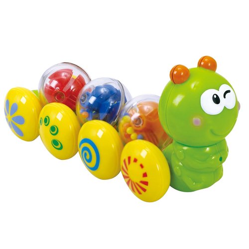 Play My Wiggly Caterpillar Baby Pull-Along Toy, Green/Blue/Red/Yellow Pretend Play Perfect for 18 Months and Up