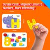 Alphabet & Numbers Cards Set, 37 Magnetic Letters and Numbers ABC Fridge Magnets Pattern Board Matching Puzzle Game Preschool Montessori Educational Learning Toys Set for Toddlers