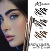 Khasana Long-Lasting Waterproof Eyebrow Pencil with Brush, Sharpenable, Longwear Eyebrow Pencil, Defined Brows, Pigment Brow Pencil. #22 Light Brown