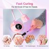 Makartt UV LED Nail Lamp - Mini UV Light for Gel Nails Polish Fast Curing Goosenecks UV Lamp 10W Rechargeable LED Nail Light Nail Dryer with 4 Timers & Auto Sensor Nail Lamp for Salon Home DIY Use