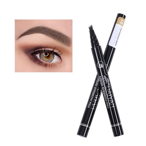 MAEPEOR Microblading Eyebrow Pencil 5 Colors Eyebrow Tattoo Pen with a Micro-Fork Tip Applicator Creates Natural Looking Brows Waterproof Long-Lasting Microblading Pencil for Eyebrows (Color 01)