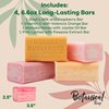 Australian Botanical Soap, Goats Milk with Raspberry, Manuka Honey, Pink Lychee, Valencia Orange 6.6 oz. (187 g) Soap Bars | Natural Ingredient Bar Soap | Shea Butter Enriched - Sweet Fruity Pack of 4