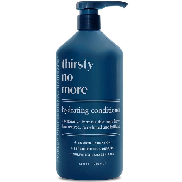 Findley Thirsty No More Hydrating Conditioner with Coconut Oil & Silk Protein - Moisturize & Prevent Breakage | Strengthen Damaged Hair (32 ounces)
