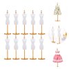 10Pcs Doll Clothes Form Dress Doll Stand Doll Display Holder Action Figure Stand Mannequin Model Stand Accessories for Doll Dresses Dollhouse
