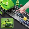 OCHIDO Boys Toys for 3 4 5 Years Old Kids,Dinosaur Truck Toys Included Foldable Track & 4 Metal Cars,2 Player Race Mode,Interactive Game for Boys and Girls,Birthday Gifts Kids Age 3-5