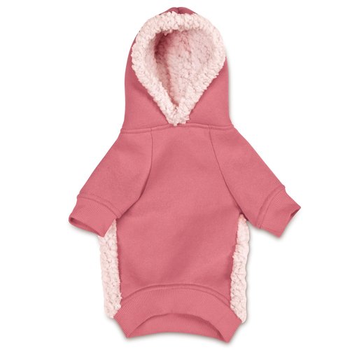 Casual Canine Cozy Dog Hoodie, Small/Medium, Pink