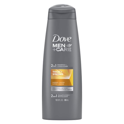 Dove Men+Care Fortifying 2 in 1 Shampoo and Conditioner for Resilient and Thicker Hair Thick and Strong with Caffeine Helps Strengthen Thinning Hair 12 oz