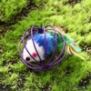 Kopida 4 Pcs Cat Toy Balls, Cat Mouse Ball Cage Cat Mouse Toy Colorful Cat Interactive Toy Pet Supplies Cat Accessories Cat Mouse Ball Toy
