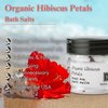 Nabila K Organic Bath Salts - Dead Sea Salt & Epsom Salt Scrub & Bath Soak - Exfoliates & Hydrates The Skin - Botanical Essential Oils & Extracts - Hibiscus Petals - 9.5 oz