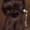 20 Pcs 5.9" Vintage Hair Sticks Wooden Hairpins Simple Hair Chopsticks DIY Hair Accessories with Small Holes for Women and Girls