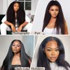 Lacerhair I Tip Hair Extensions Human Hair Kinky Straight Natural Black Color 1B 12 Inch I Tip Hair Extensions Pre Bonded Hair Extensions Micro Links Human Hair for Black Women 50 Strands/Pack 40G