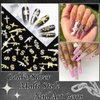RODAKY 50PCS Gun Nail Charms 3D Cross Nail Art Jewelry Gold Dollar Sign Charms for Nails Multi Style Nail Gems for Women Manicure Snake Charms Nail Decoration Craft Accessories
