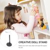 jojofuny Doll Stands for 12- inch Dolls, 2pcs Black Action Figure Stand Portable Fashion Dolls Organizer Display Bracket Doll Holder for Home Decoration, 35cm
