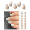 AutyaMee Semi Cured Gel Nail Strips (Nude Ombre)-20 PCS Beige Gel Nail Stickers | UV Light Required | Gel Nail Wraps, Salon Quality & Easy to Use