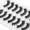 SHUYING False Eyelashes 15mm Faux Mink Lashes with Superfine Band Natural Look Fluffy Eye Lashes Strips Soft Wispy Luxury Volume Fake Eyelash 7 Pairs Pack