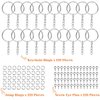 Audab 360Pcs Keychain Bulk, 120Pcs Keychain Rings with Chain and 120Pcs Open Jump Ring with 120Pcs Screw Eye Pins for Crafts and Jewelry Making