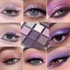 FLYEEO Purple Silver White Pink Tan Grape Matte Shimmer Eyeshadow Palette for Eye Makeup,High Pigmented Eye Shadow make up Powder Palet de sombras de ojos