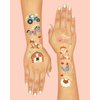 xo, Fetti Farm Party Supplies Temporary Tattoos - 30 Glitter Styles | Barnyard Animals, Petting Zoo, Cow, Horse, Tractor Trailer, Sheep