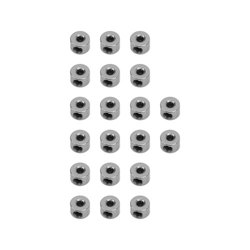 RiToEasysports Landing Gear Stopper Set Wheel Collar, 20Pcs RC Airplane Plane Landing Gear Wheel Stop Collar 2.1mm Stainless Steel Exquisite Craftsmanship