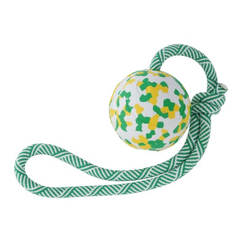 Werduoland Dog Ball on Rope Dog Toy for Medium Small Dog, Interactive Natural Solid Rubber Dog Rope Ball, Dog Training Fetch Pull Tug Throw Toy Ball Belgian Malinois Toys