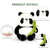 Wanwu World Panda Stuffed Animal 9'' Panda Bear Plush Toys with Bamboo Stuffed Panda Plushies Cute Panda Doll Gifts Black and White (9inch)