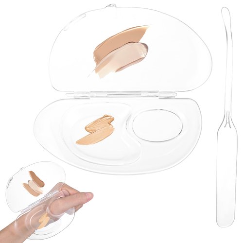 YUXIANG Makeup Palette Clear Foundation Make Up Plank With Scraper Masquerade Mixing Board Professional Makeover Hand Held Acrylic Palette For Eyeshadow Liquid Foundation Nail Art Pigment Mixing Color