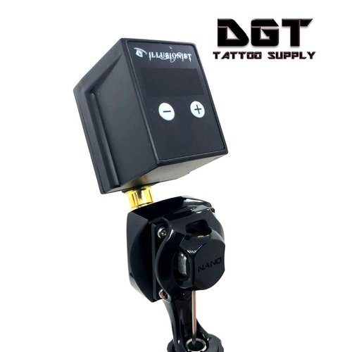 DGT Digital Display Rechargeable Tattoo Machine Battery Pack RCA/DC CONNECTOR output 4v-11v 5-6hrs running time type C input 1100mAh (RCA)