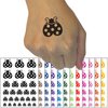 Love Bug Heart Shaped Ladybug Temporary Tattoo Water Resistant Fake Body Art Set Collection - Black (One Sheet)