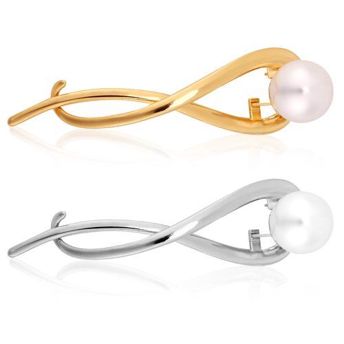 2pcs French Hair Pin, 10.7x3.4cm/4.21x1.34inch Metal French Hair Pins French Twist Hair Pin Hair Sticks Gold Silver Hair Clip Hair Hair Accessories for Women (Type4)