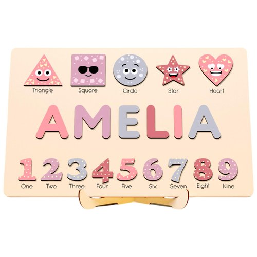 Name Puzzle for Kids, Montessori Board, Personalized Custom Name Puzzle Sign, Toddler Gift, Baby Name Gift, Gift for Kids, Christmas Gifts