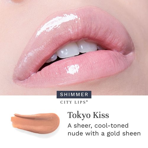 City Beauty City Lips Plumping Lip Gloss Tokyo Kiss - High-Shine Gloss for Fuller, Younger-Looking Lips | Hydrating & Smoothing Lip Treatment Hyaluronic Acid