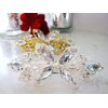 Generic Flower shaped crystal hair barrette clip bridal clip bridal barrette (Primary color: Gold), 1 Count (Pack of 1)