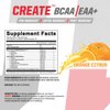 Undefined Nutrition Create BCAA/EAA+ by Brian Shaw -Muscle Recovery & Endurance, 6.8g BCAA/EAA Matrix -Full Spectrum BCAA + Essential Amino Acids Supplement – 30 Servings (127 oz, Orange Citrus)