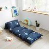 Mengersi Galaxy Kids Floor Pillow Case Bed Cover, Pillow Bed Floor Lounger Cover for Reading Playing Games, Requires 5 Pillows (Pillows Not Included),Queen, Navy
