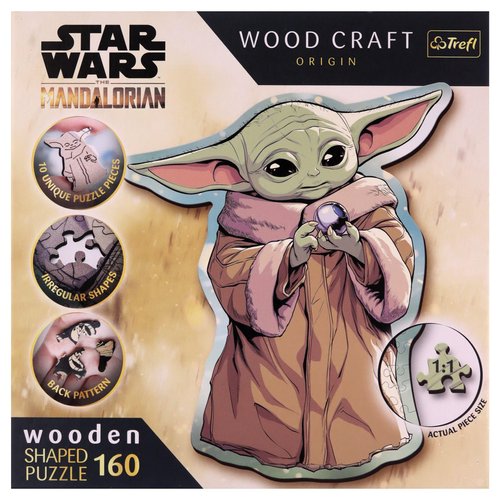 Trefl Wood Craft 160 Piece Wooden Puzzle - Star Wars - Grogu