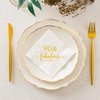 Crisky 90 and Fabulous Cocktail Napkins Gold for Women 90th Birthday Decorations, 90th Birthday Bevergae Dessert Cake Table Supplies, 50Pcs, 3-Ply