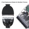 2024 Upgraded Replacement Blades for Meridian Body Trimmer, 2Pcs Replacement Trimmer Blades for Meridian Shaver Trimmer-Black
