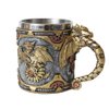 alikiki Medieval Steampunk Dragon Mug - Renaissance Mechanical Dragons Beer Stein Tankard Stainless Coffee Cup Father Day Gift Mug for Dragon Collector Lovers Themed Party Decoration (14OZ)